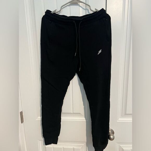 DoYouEven Men's Black Joggers Size Large - Athletic Sweatpants w/ Zip Pockets - Picture 4 of 9